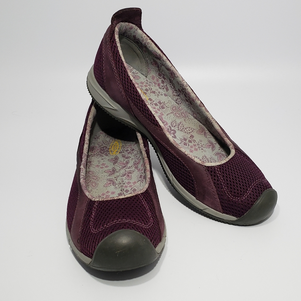 Keen Purple Slip On Ballet Flat Walking Shoes